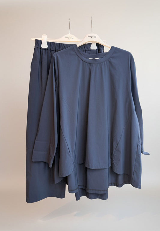 SUSY STAR CURVY - Completo Blusa + Pantalone Blu