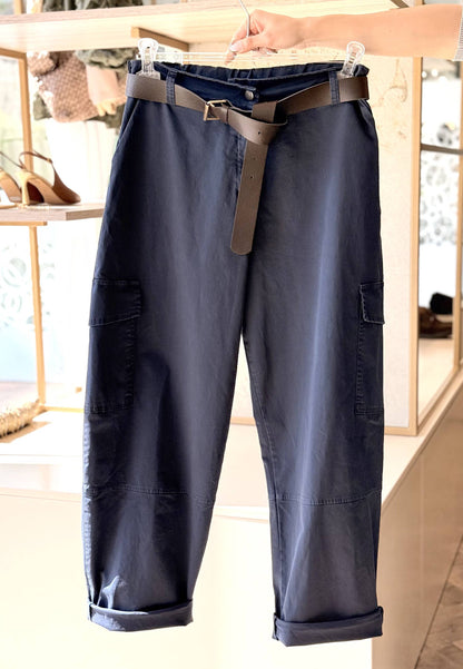 SUSY STAR CURVY - Pantalone Cargo Blu