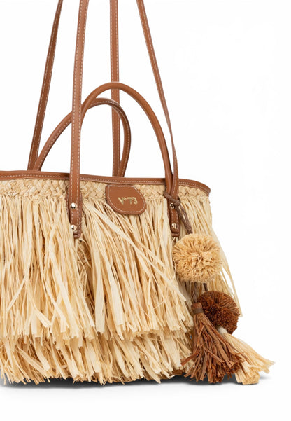 V73 - Shopping Bag Domitilla Naturale/Cuoio
