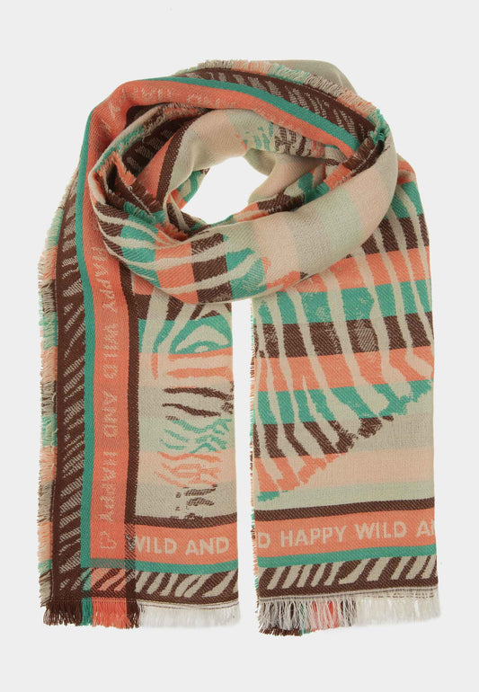 ALEX MAX - Coffee Zebra Scarf