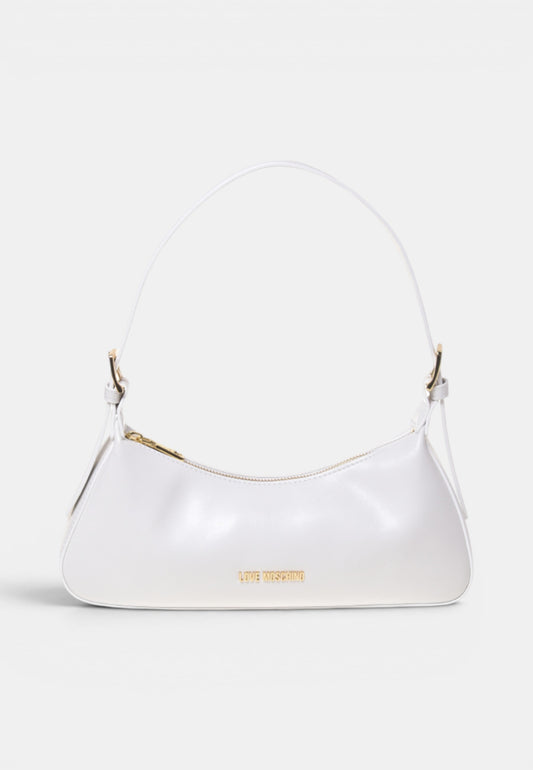 LOVE MOSCHINO - Borsetta A Spalla Logo Brand Bianco
