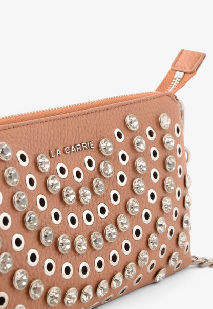 LA CARRIE - Portafoglio Pochette Strass Andromeda Cotto