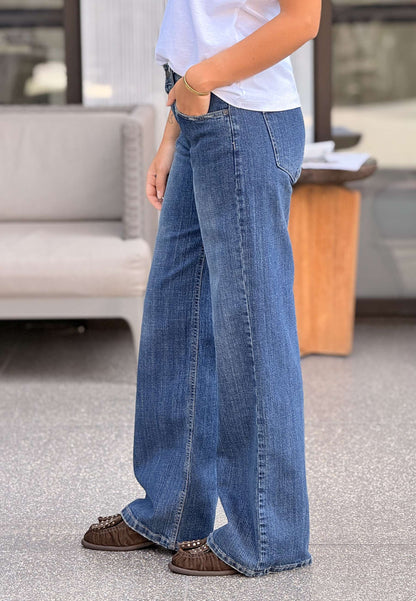 MOTEL - Jeans Wide Leg Denim Scuro
