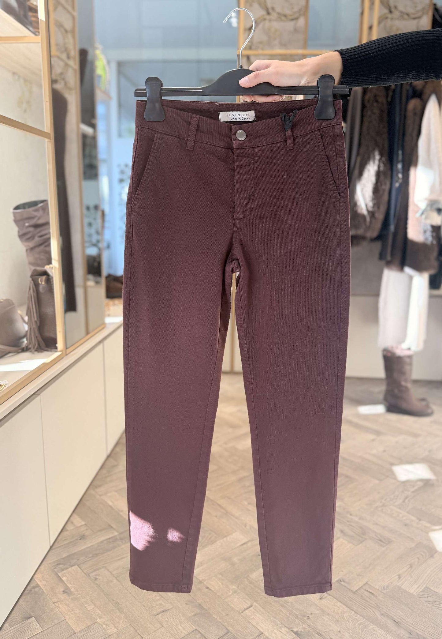 LE STREGHE - Jeans Skinny In Bull Denim Vino