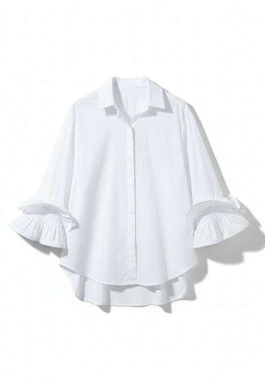 NUNZIA - Camicia Rouge Over Bianca