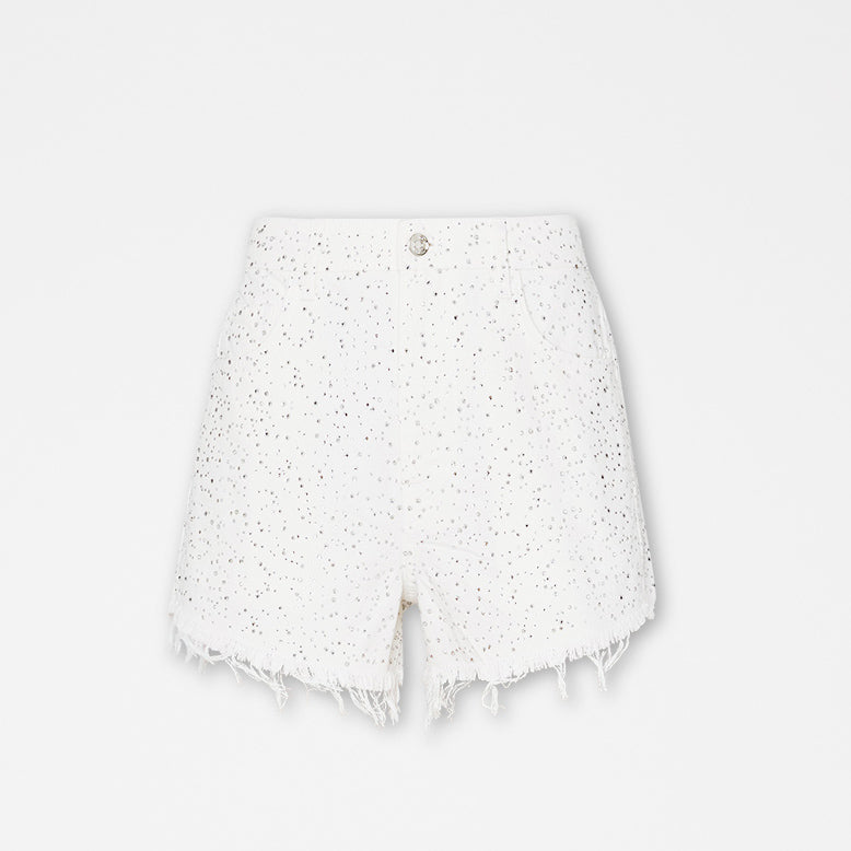 Short Denim Donna Liu Jo UA3097-D4785-78408-D.White Full Ss Wash