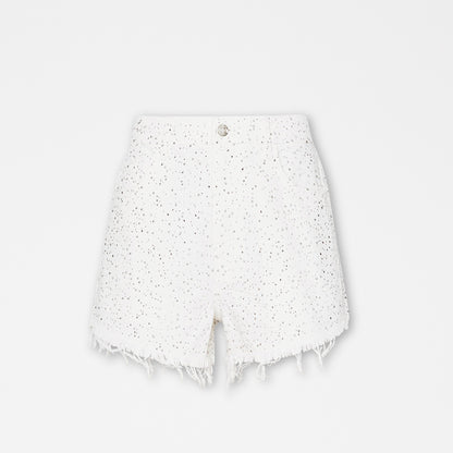 Short Denim Donna Liu Jo UA3097-D4785-78408-D.White Full Ss Wash