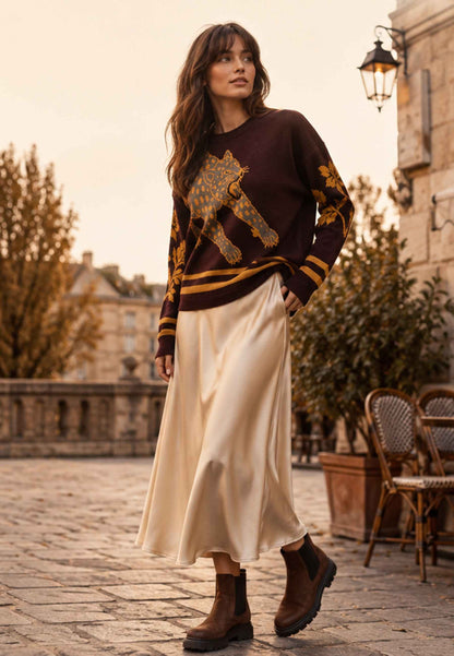 MOTEL - Maglione Crewneck Tigre Moro