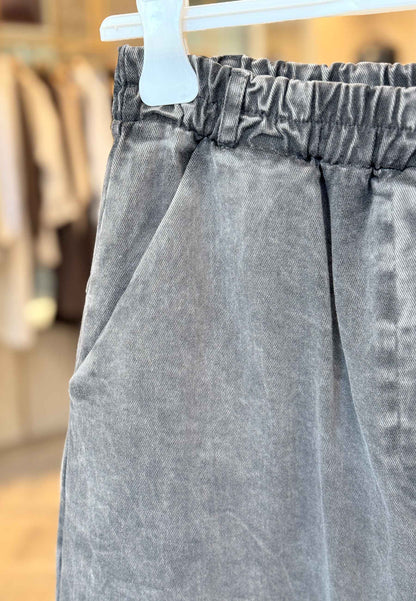 SUSY STAR CURVY - Jeans Ballon Marmorizzato Nero