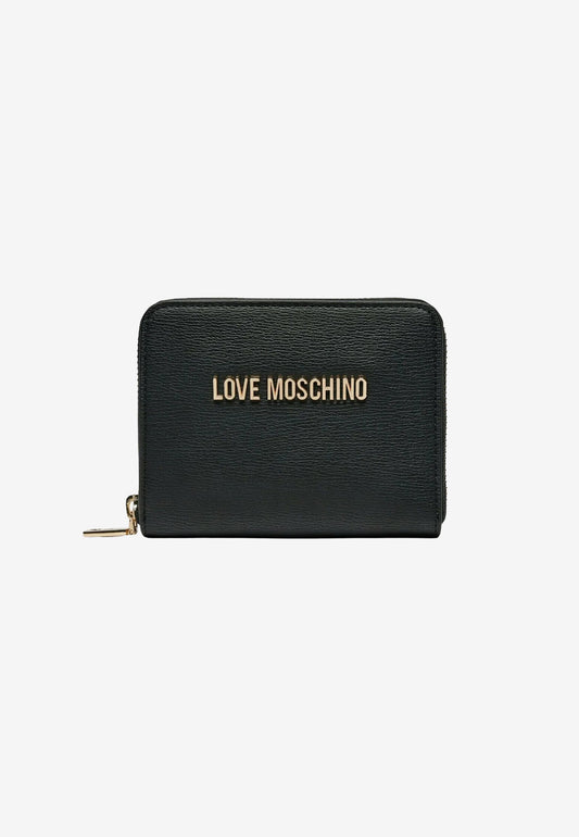 LOVE MOSCHINO - Portafoglio Piccolo Zip Around Nero