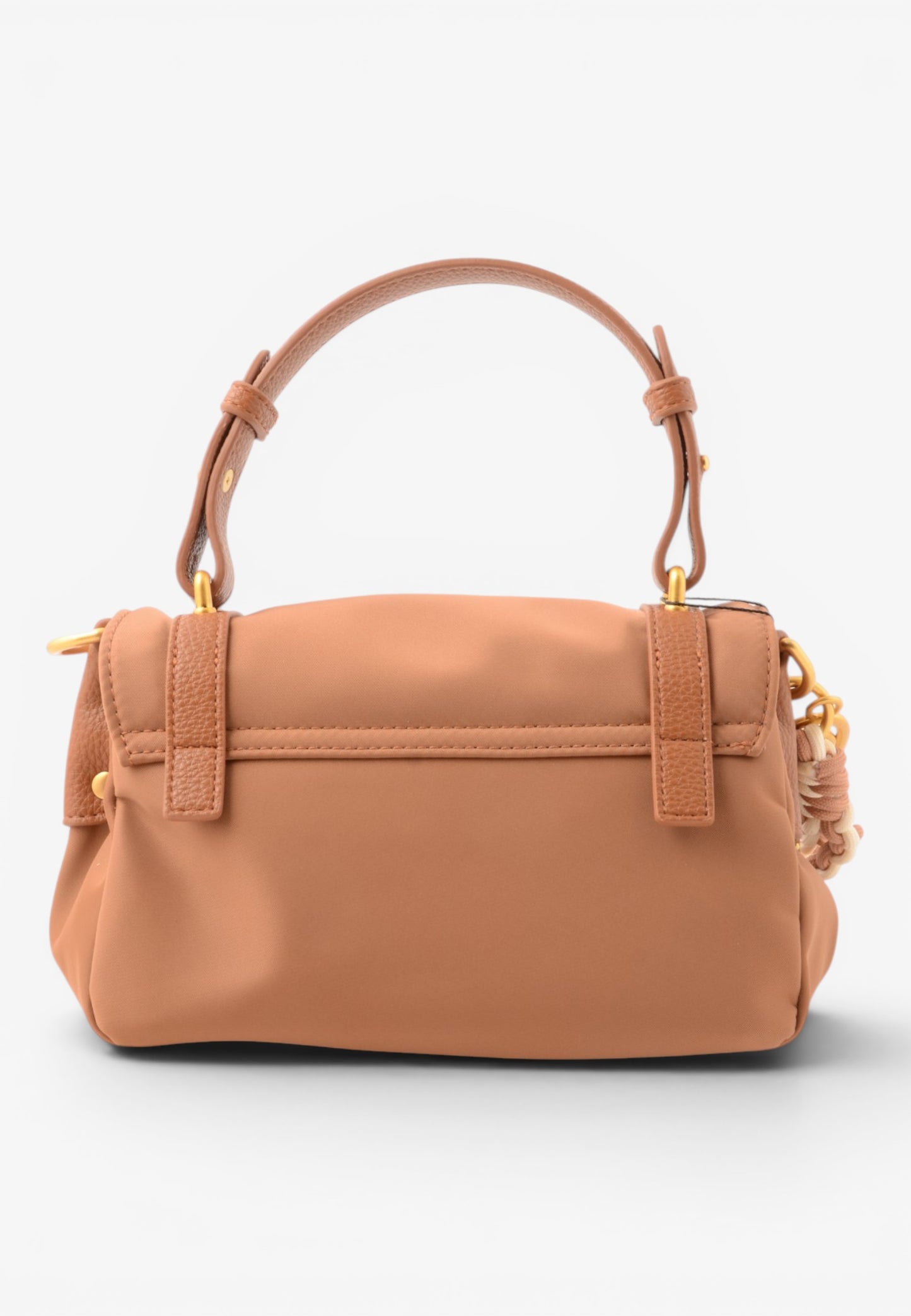 LA CARRIE - Borsa Satchel Dark Nylon Cuoio