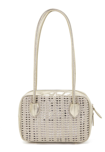LA CARRIE - Borsa A Spalla Intrecciata Oro