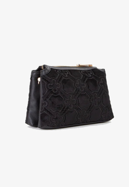 V73 - Borsa A Tracolla Velluto Nero