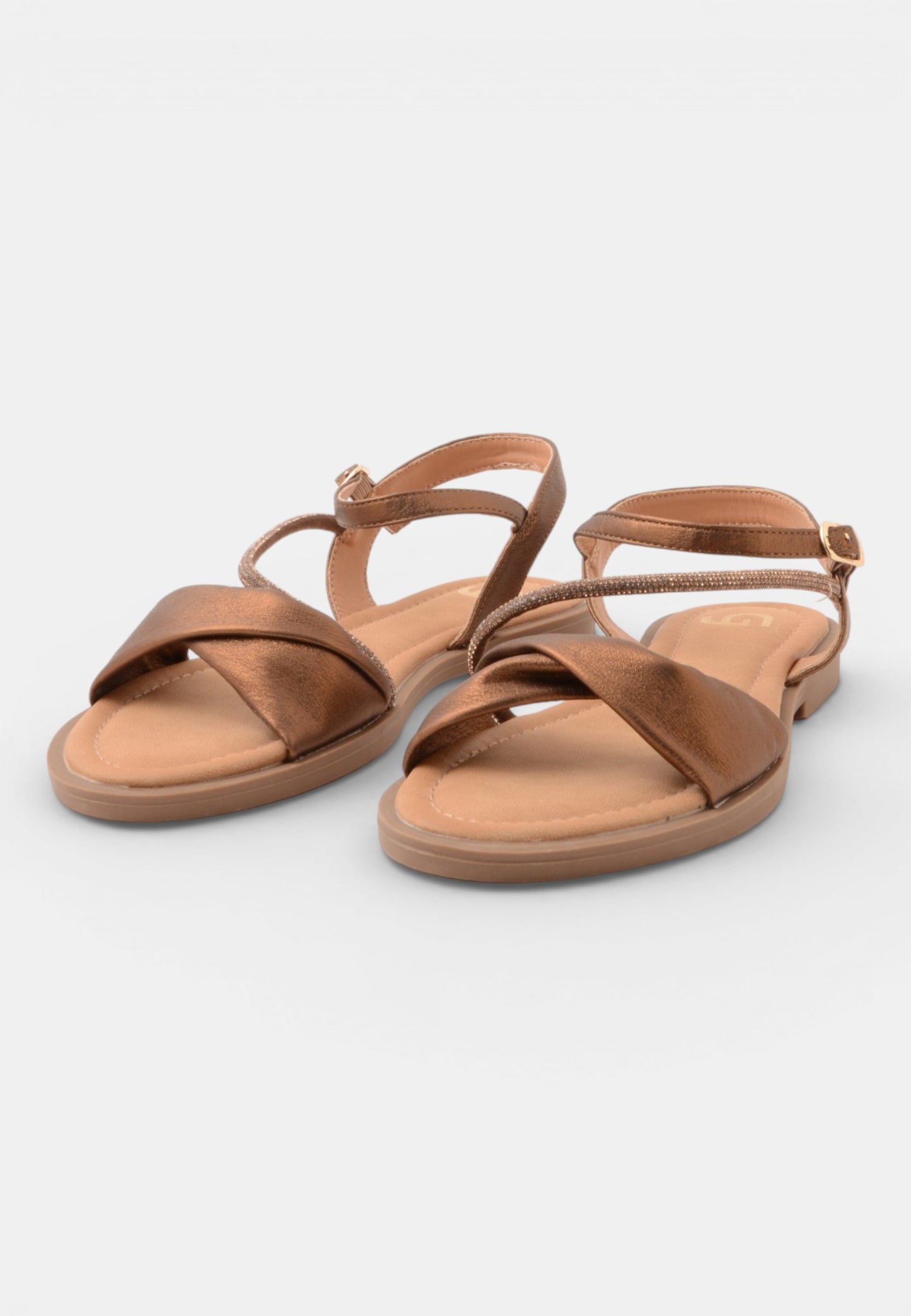 GOLD&GOLD - Sandalo Intreccio Bronzo