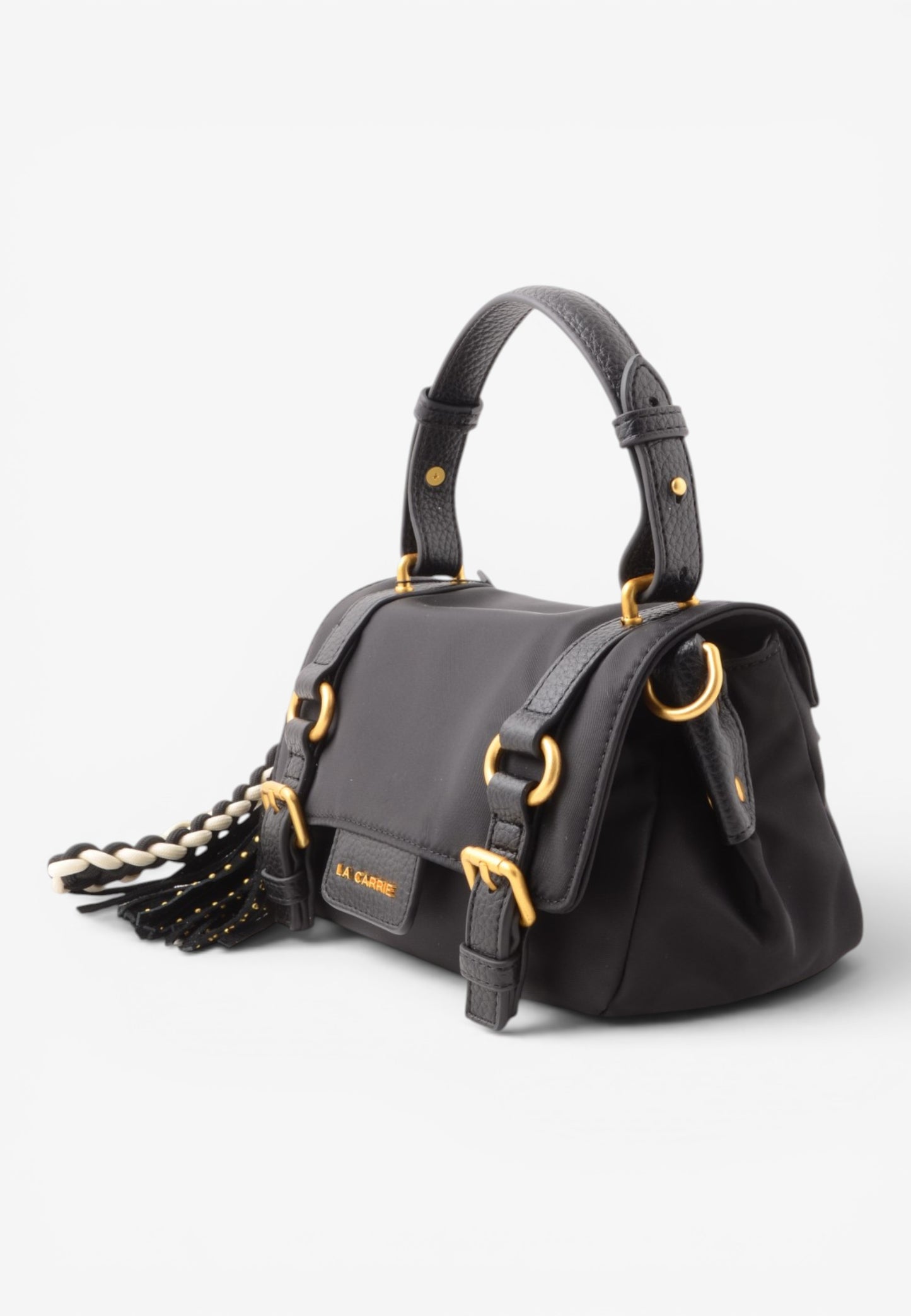 LA CARRIE - Borsa Satchel Dark Nylon Nero