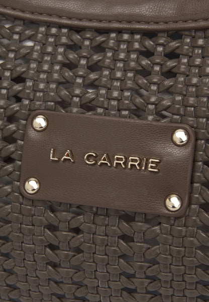 LA CARRIE - Borsa Hobo Intrecciata Marrone