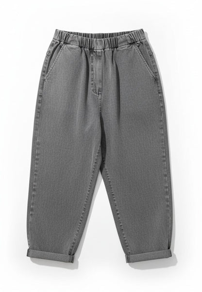 SUSY STAR CURVY - Jeans Ballon Marmorizzato Nero