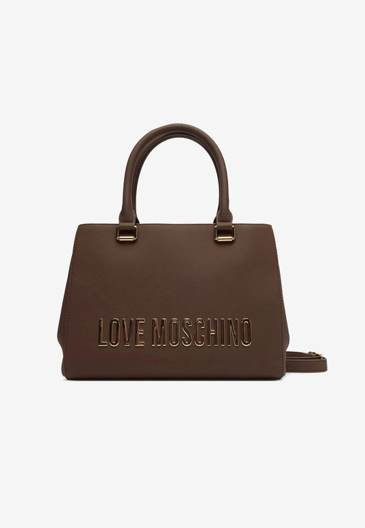 LOVE MOSCHINO - Borsa A Mano Lettering Soft Touch Moro