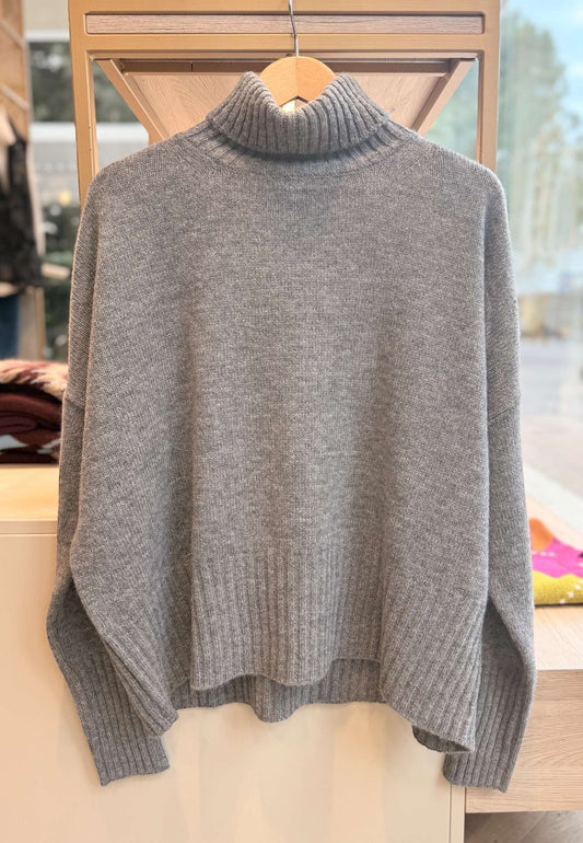 MOTEL - Pullover Dolcevita Grigio Chiaro