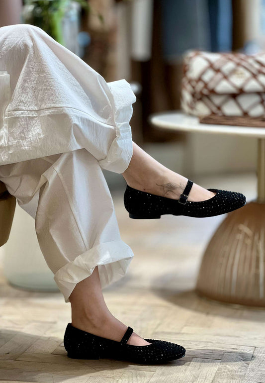 DIVINE FOLLIE - Ballerina Strass Nero