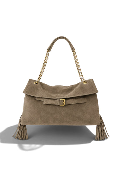 NUNZIA - Borsa Boho Chic Taupe