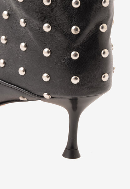 DIVINE FOLLIE - Stivale Nappa con Borchie Nero