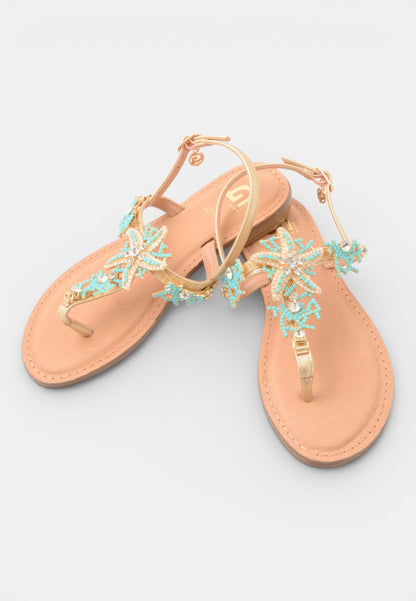 GOLD&GOLD - Sandalo Infradito Capri Azzurro