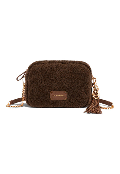 LA CARRIE - Borsa A Tracolla TEDDY ECO FUR Marrone