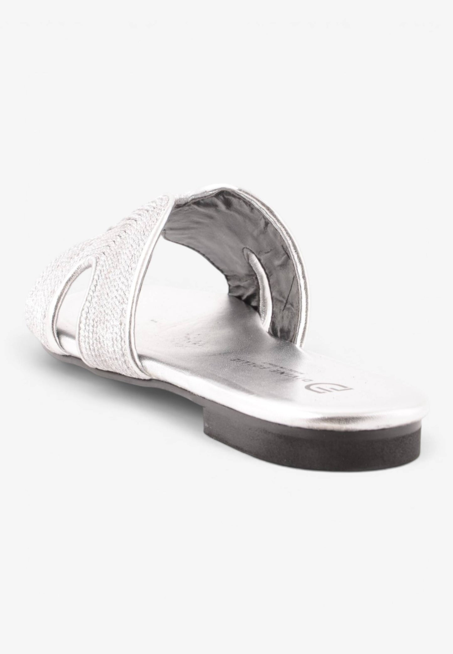 DIVINE FOLLIE - DIVINE FOLLIE - Ciabattina Bassa Flat con Fascia Sagomata a "H" Argento