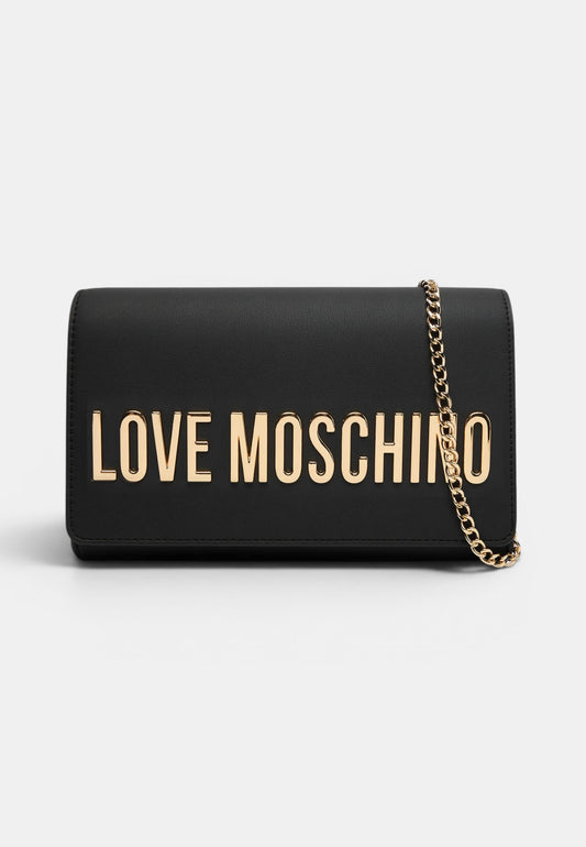 LOVE MOSCHINO - Borsetta A Tracolla Lettering Nero
