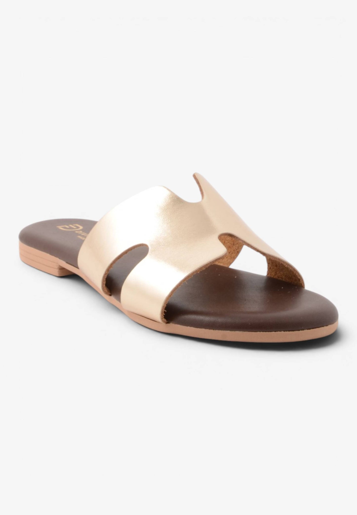 DIVINE FOLLIE - Ciabattina Bassa Flat con Fascia Sagomata a "H" Platino