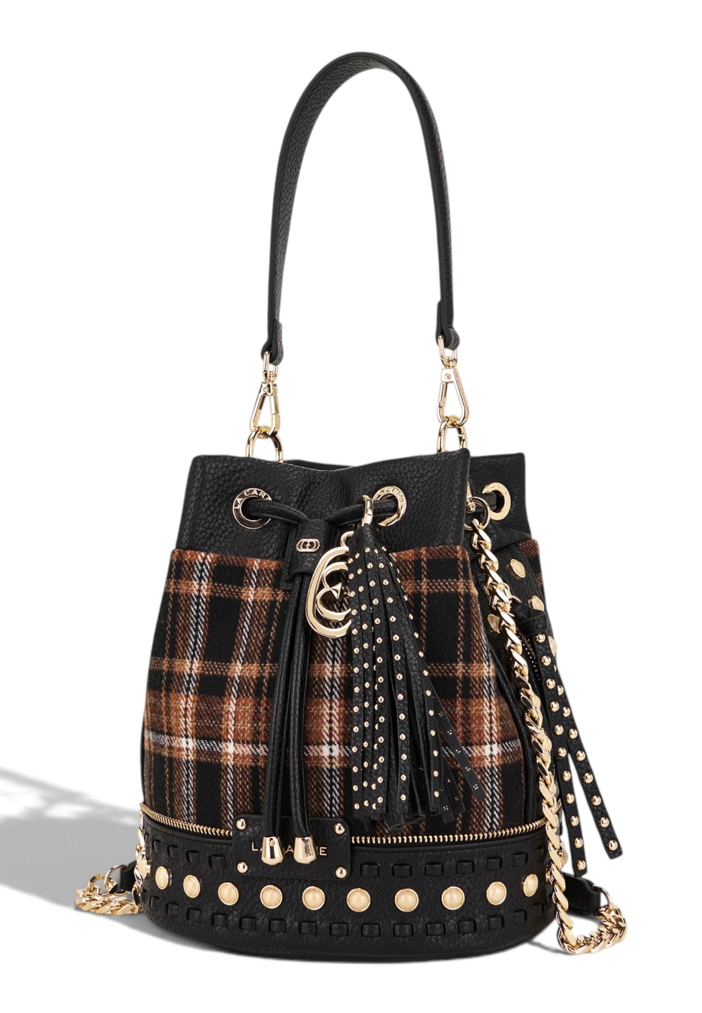 LA CARRIE - Borsa A Secchiello SCOTTISH Marrone