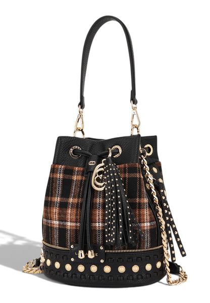 LA CARRIE - Borsa A Secchiello SCOTTISH Marrone