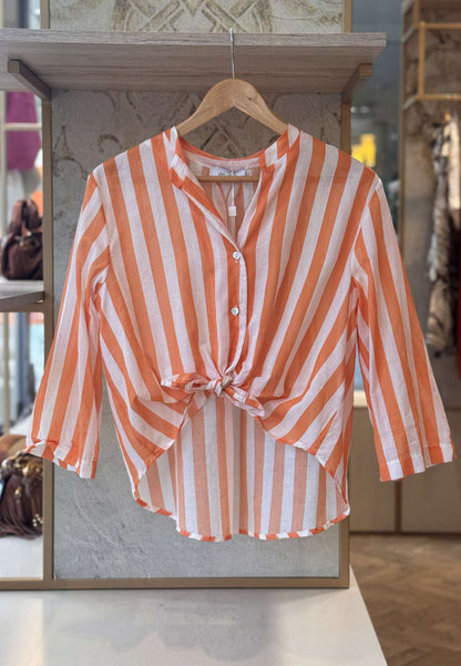 MOTEL - Camicia A Righe Arancione