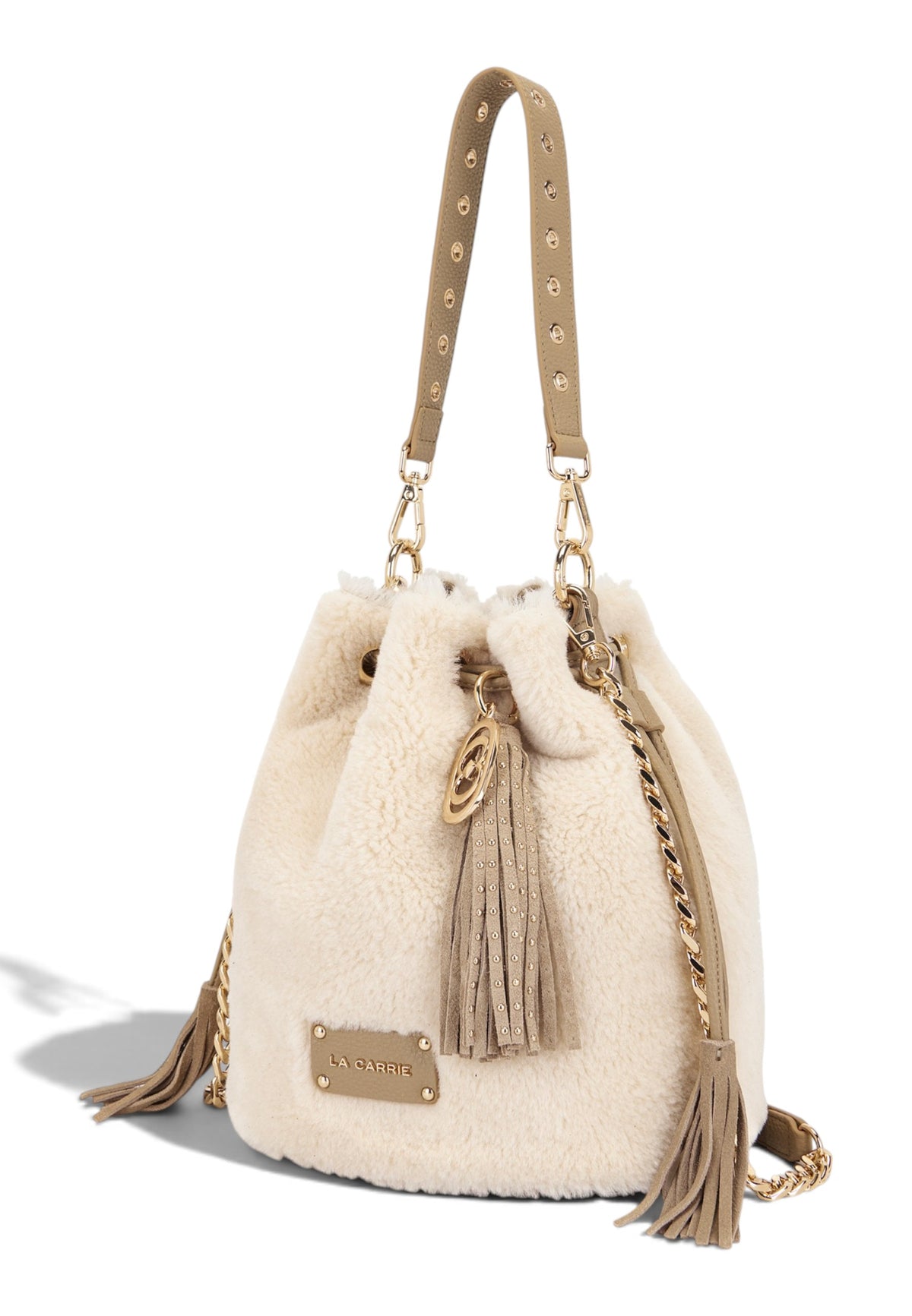 LA CARRIE - Borsa A Tracolla TEDDY ECO FUR Avorio