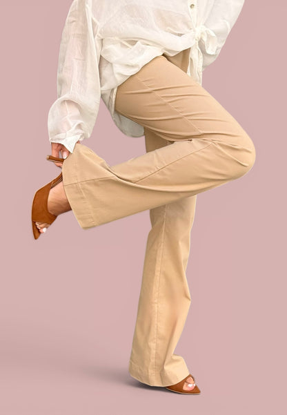 MINERVA - Pantalone Lungo Cammello
