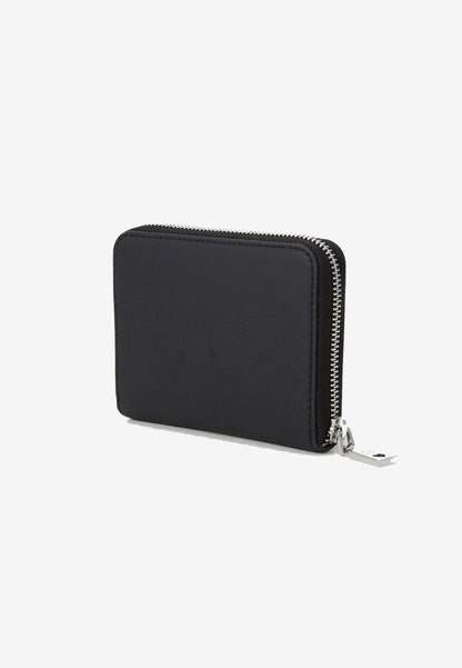LOVE MOSCHINO - Portafogli Lettering Soft Touch Nero Argento