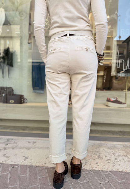 MOTEL - Pantalone Carrot Fit Panna
