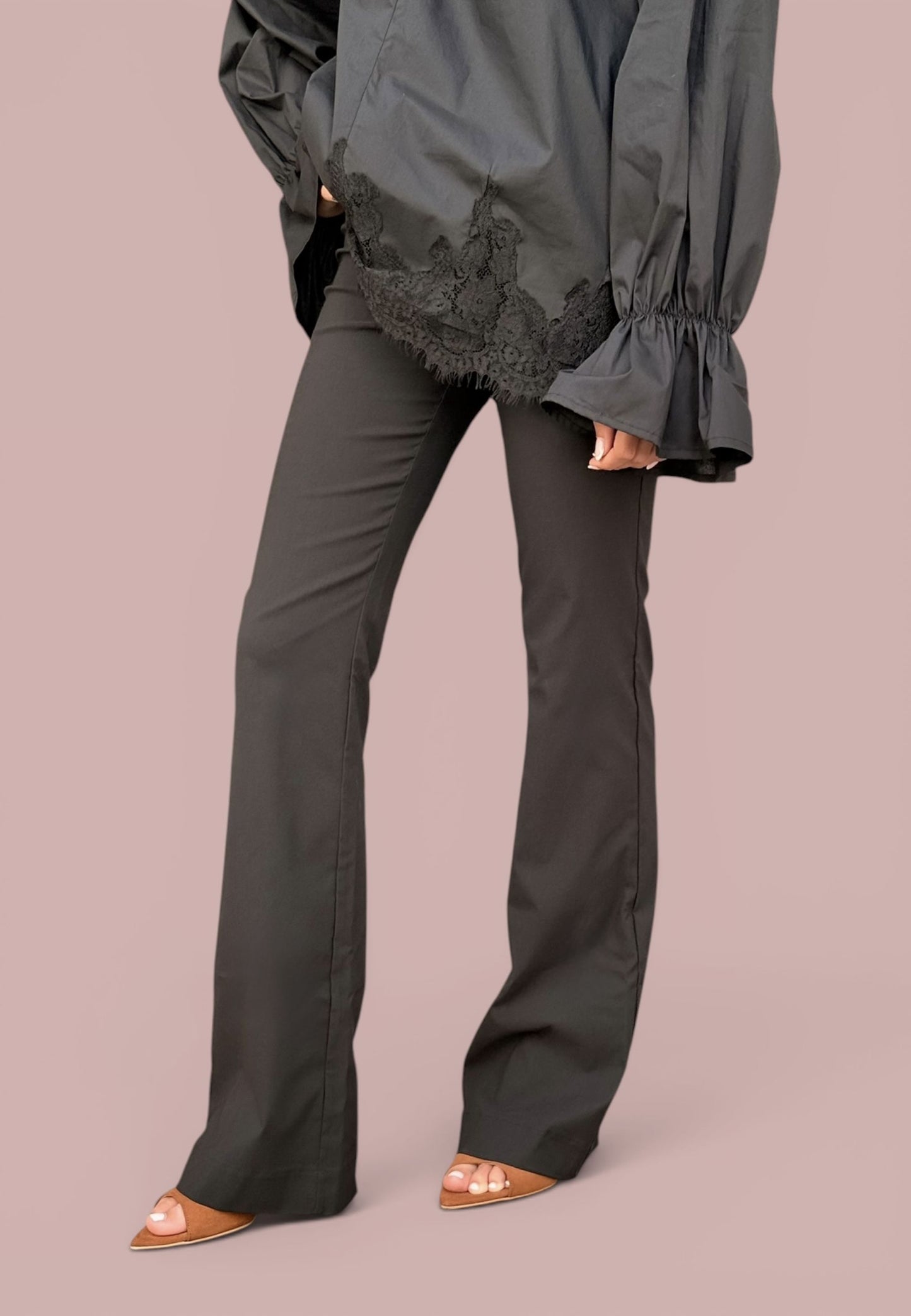 MINERVA - Pantalone Lungo Nero
