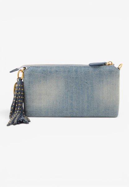 LA CARRIE - Portafoglio Pochette Strass Andromeda CANVAS Jeans