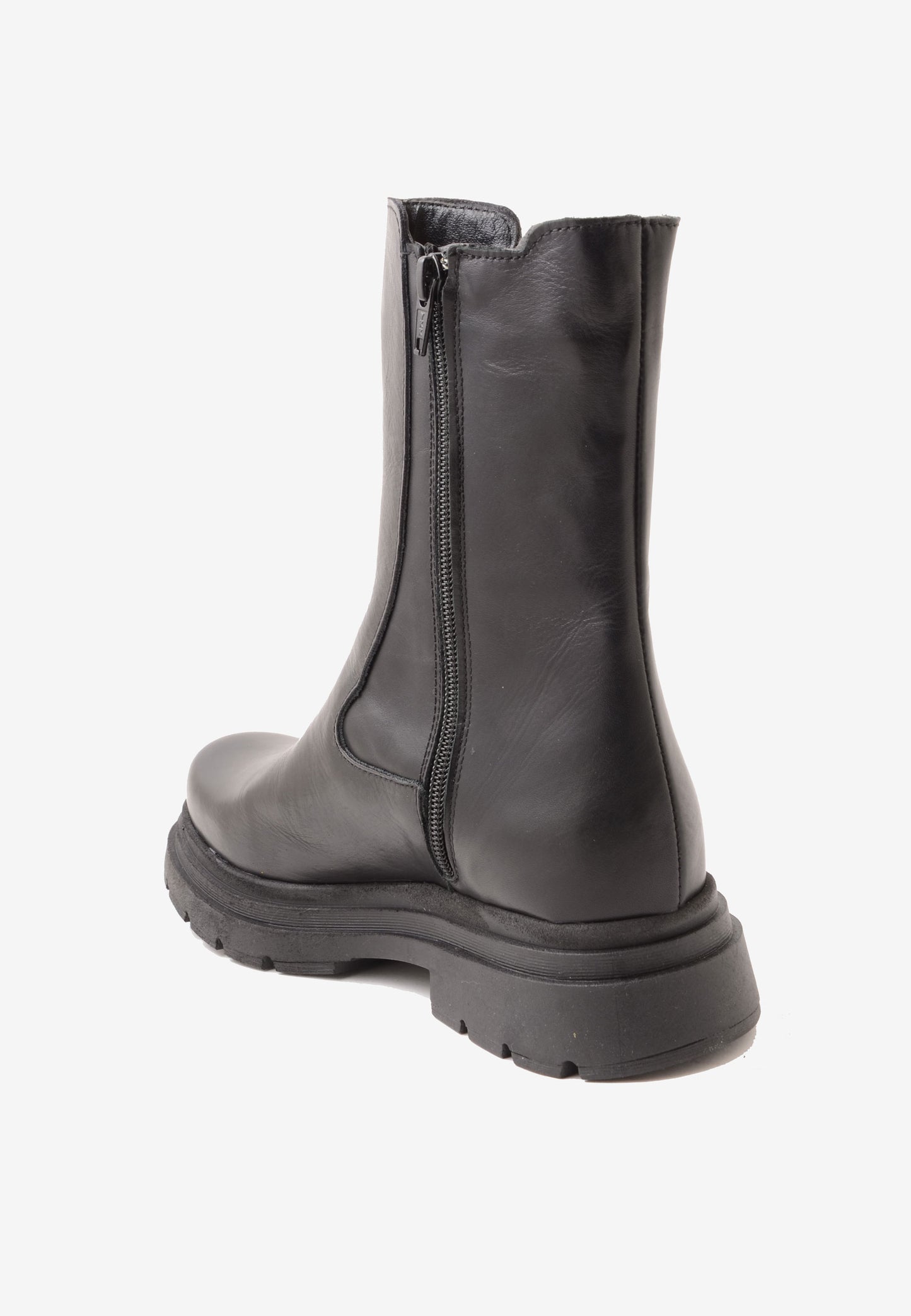 DIVINE FOLLIE - Stivale Bikers Pelle Nero