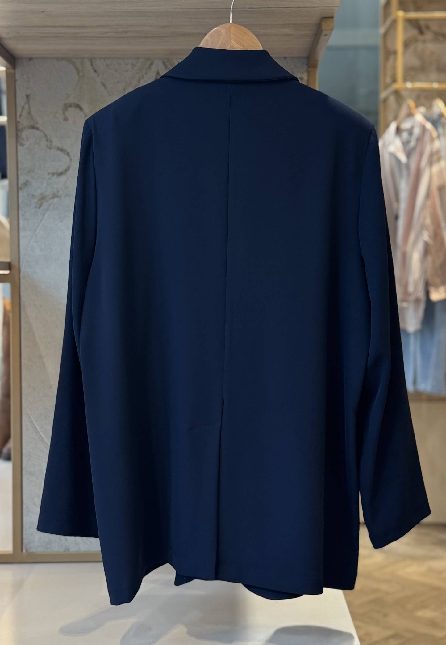 SUSY STAR CURVY - Giacca Monopetto Fluida Blu