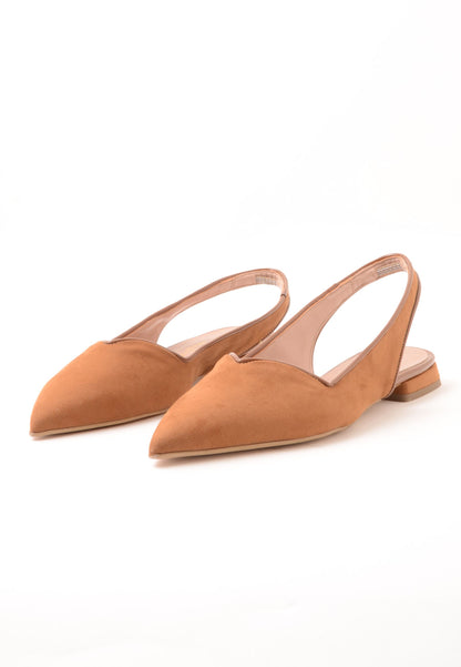 DIVINE FOLLIE - Slingback Camoscio Cuoio