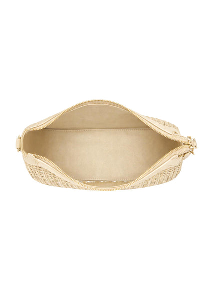 LA CARRIE - Borsa Hobo Intrecciata Oro