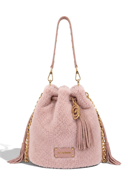 LA CARRIE - Borsa A Tracolla TEDDY ECO FUR Rosa