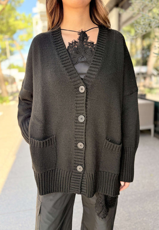 MOTEL - Cardigan Nero