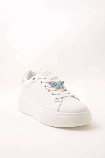 GOLD & GOLD - Sneakers Farfalla Strass Blu