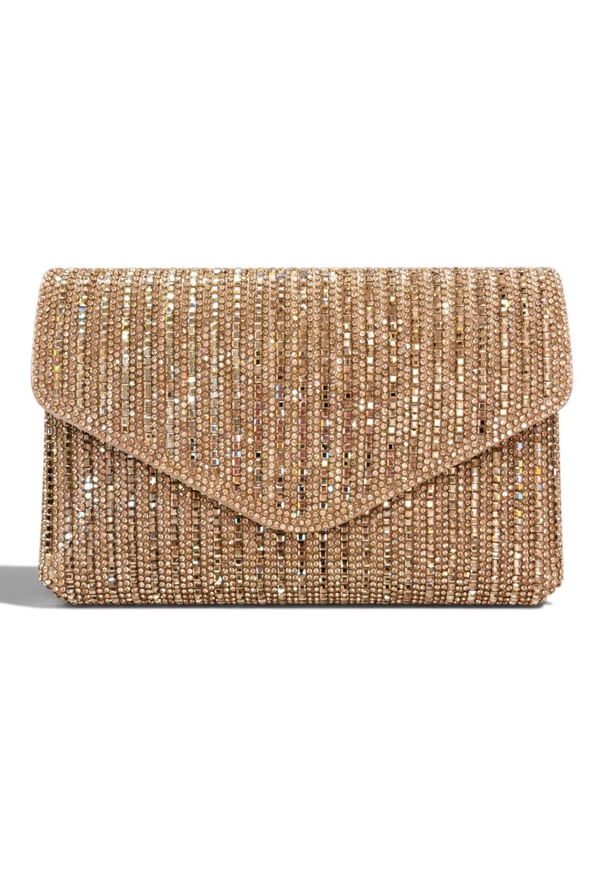 NUNZIA - Borsetta Pochette Strass Oro
