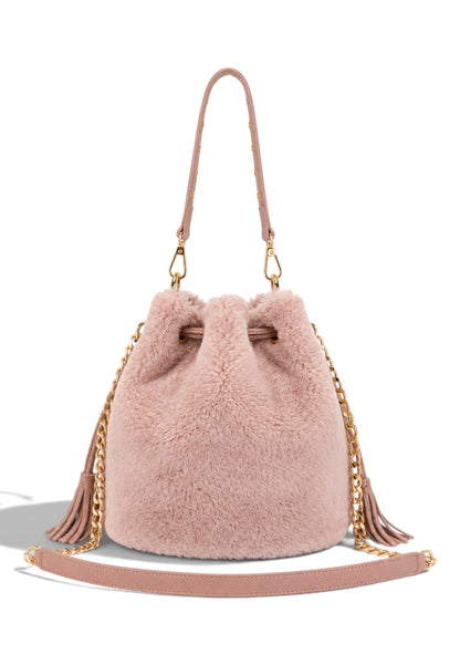 LA CARRIE - Borsa A Tracolla TEDDY ECO FUR Rosa