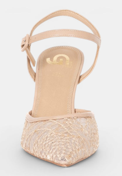 GOLD&GOLD - Sandalo Alto Paillettes Nude